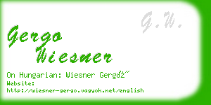 gergo wiesner business card